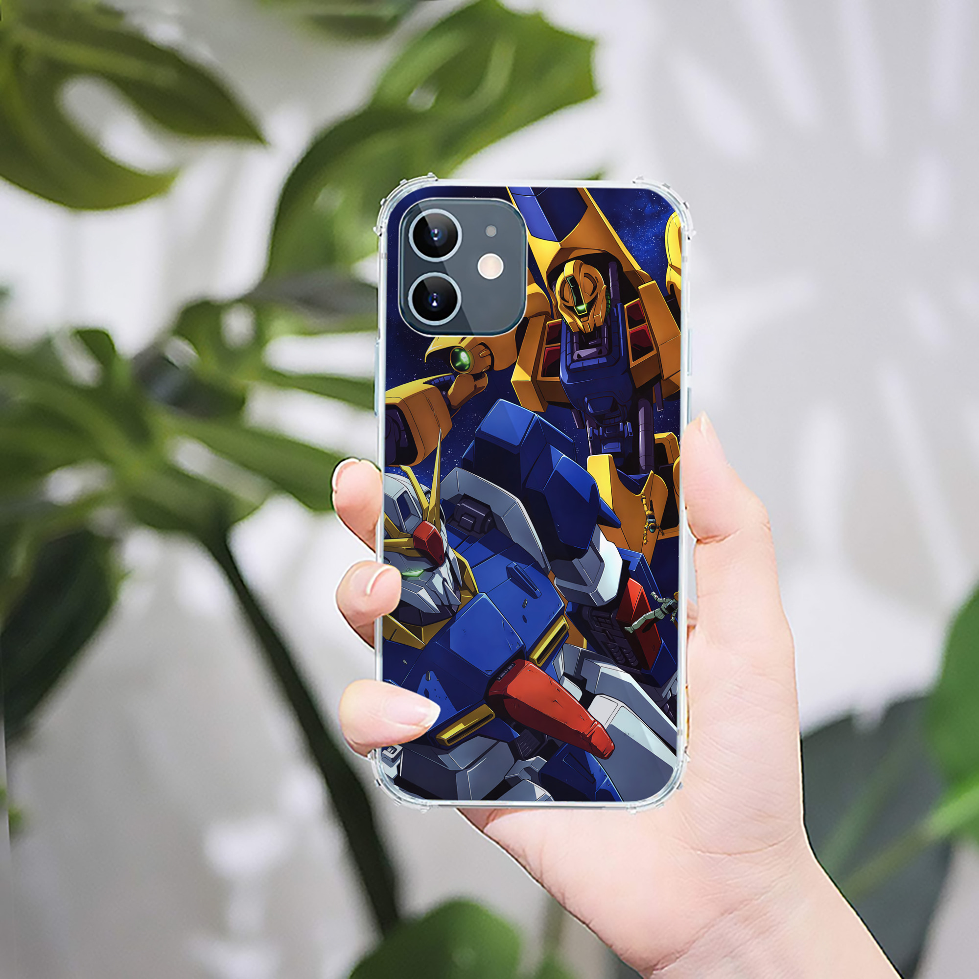 （画像用） 機動戦士ガンダム Mobile Suit Gundam 【iPhone 12シリーズ対応】透明スマホケース（クリアソフトケース）